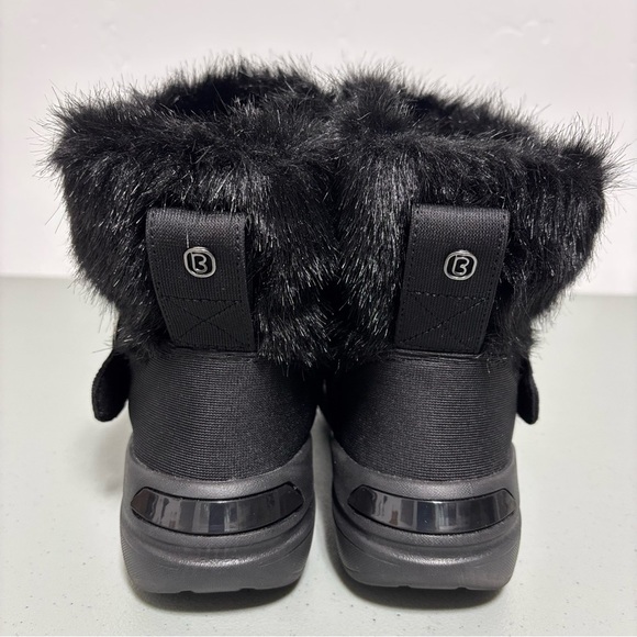 Bzees Ooolala! Faux Fur Boots Women's Size 9M Black Pull On Fabric Upper Comfort - Picture 5 of 13